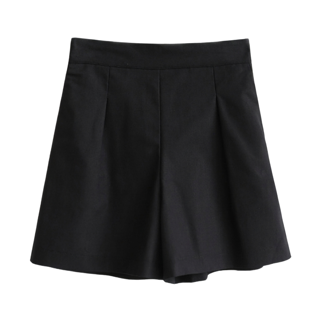 GW3884-블랙 GCLIP Back-Banded Pintuck Linen Shorts Black