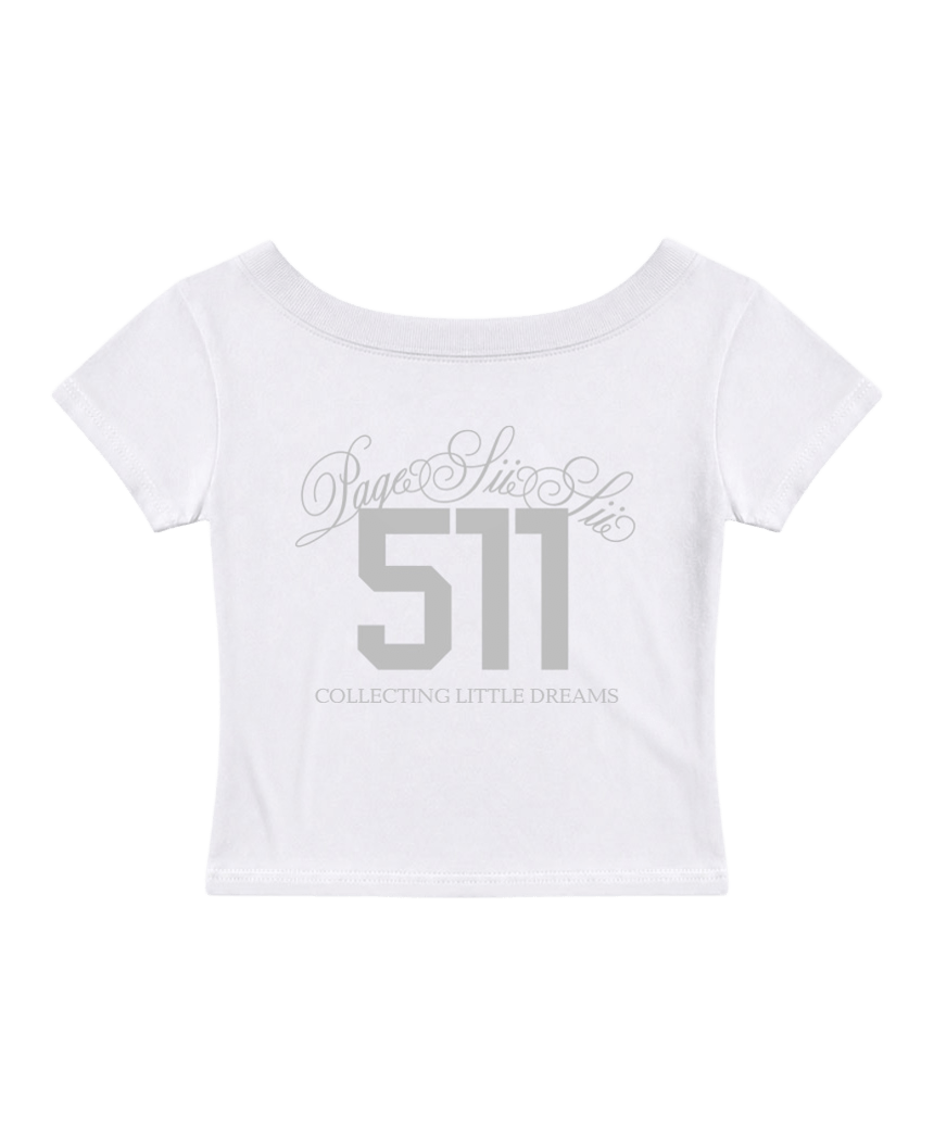 페이지시시 511 레터링 프린팅 원숄더 슬림핏 반팔티 화이트(pagesiisii 511 Lettering Print One-Shoulder Slim Fit T-Shirt White)