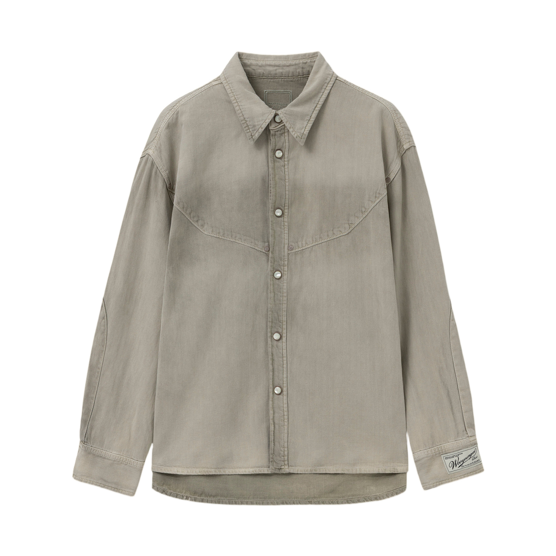 W261SH28975F Wooyoungmi Western Denim Shirt Green - 26SS