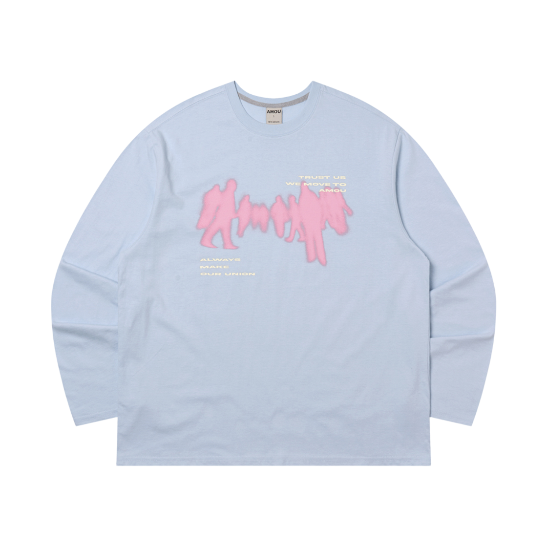 아모우 크라우드 롱슬리브 베이비 블루(AMOU Crowd Long Sleeve Baby Blue)