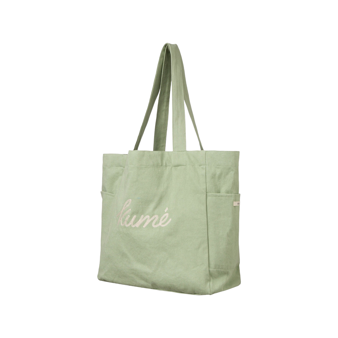쿠메 로고 엠브로이더드 캔버스 백 민트(KUME Logo Embroidered Canvas Bag - Mint) - 2