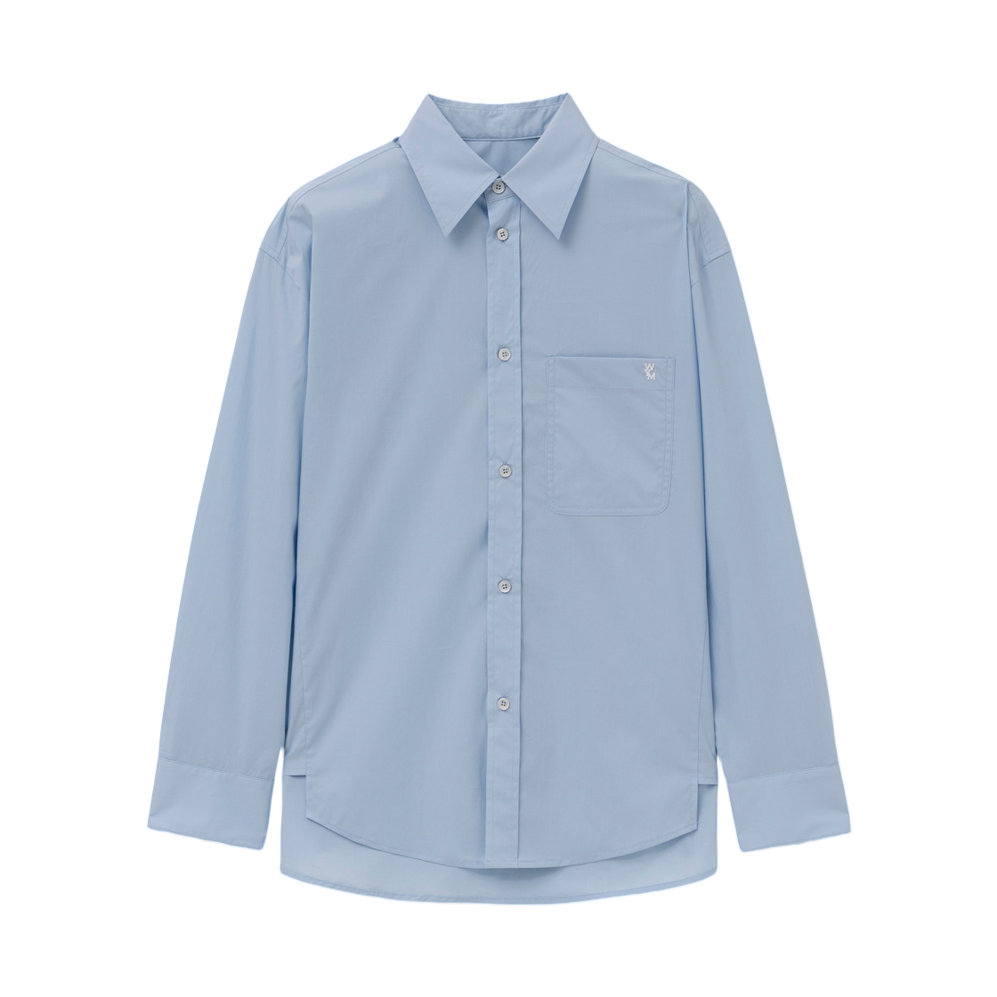 M263SH08840L (W) Wooyoungmi Regular Fit Pocket Shirt Blue - 26FW