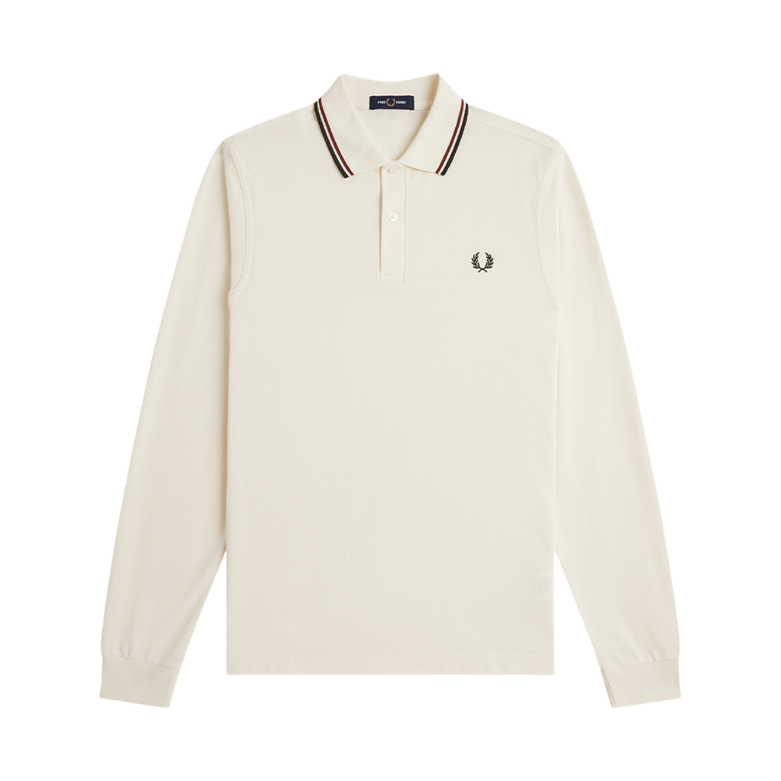 프레드페리 M3636 롱슬리브 트윈 팁 프레드페리 셔츠 에크루 브랜디 나이트그린(Fred Perry M3636 L/S Twin Tipped Fred Perry Shirt Ecru Brandy Night Green)