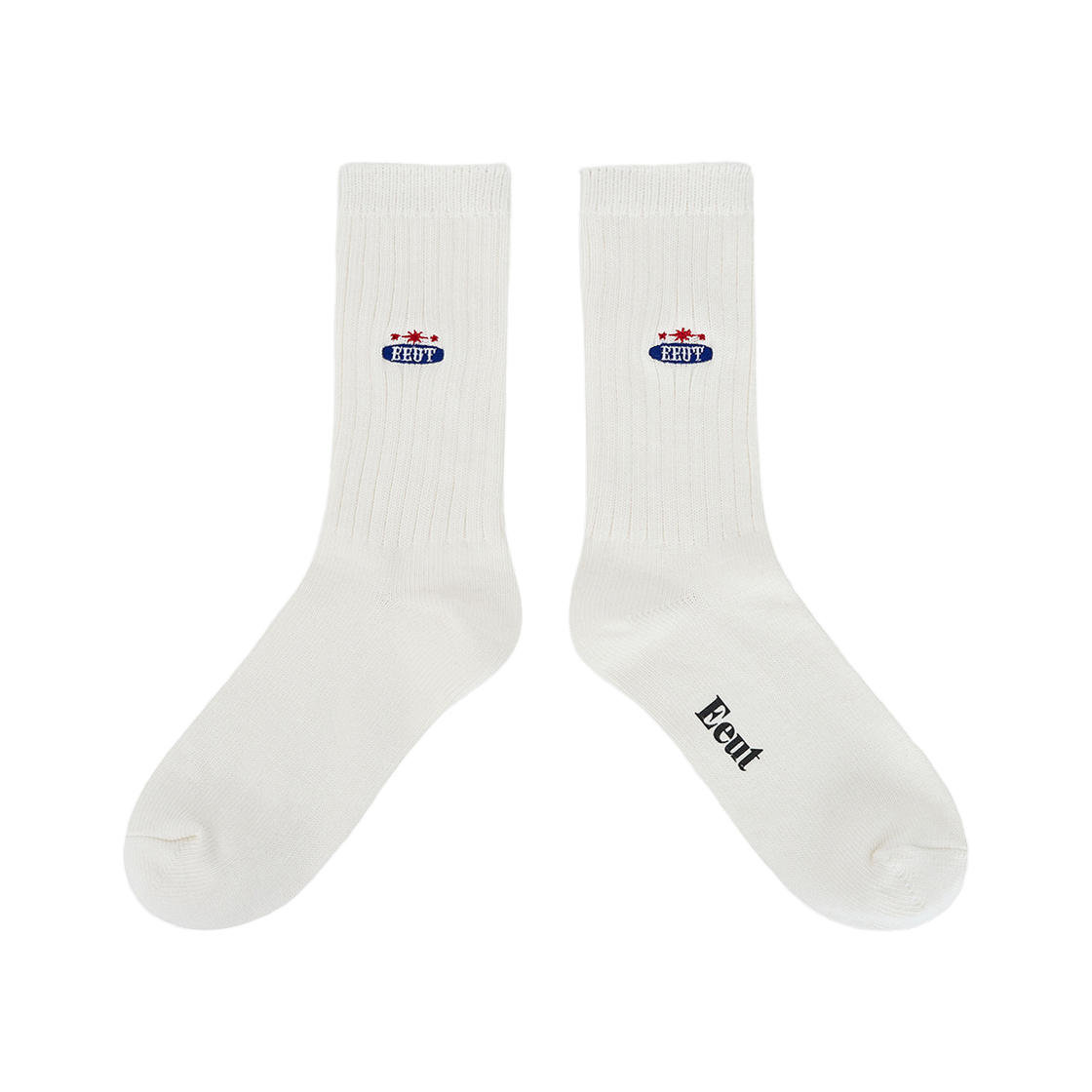 이우트 엠브로이더드 삭스 화이트(EEUT Embroidered Socks White)