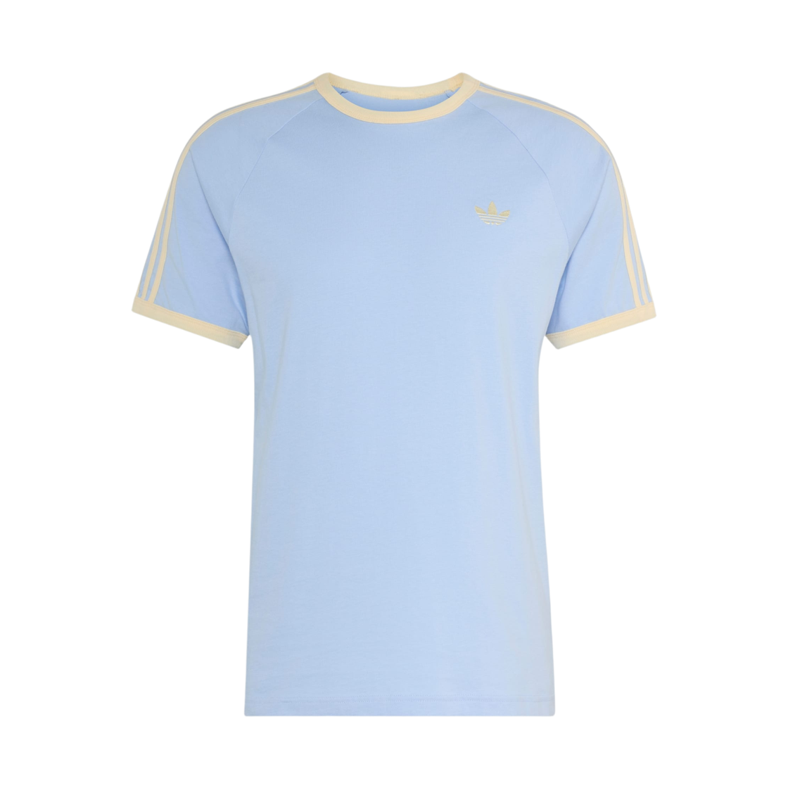KZ1203 Adidas Originals 3-Stripes T-Shirt Blue Dawn Warm Vanilla - KR Sizing