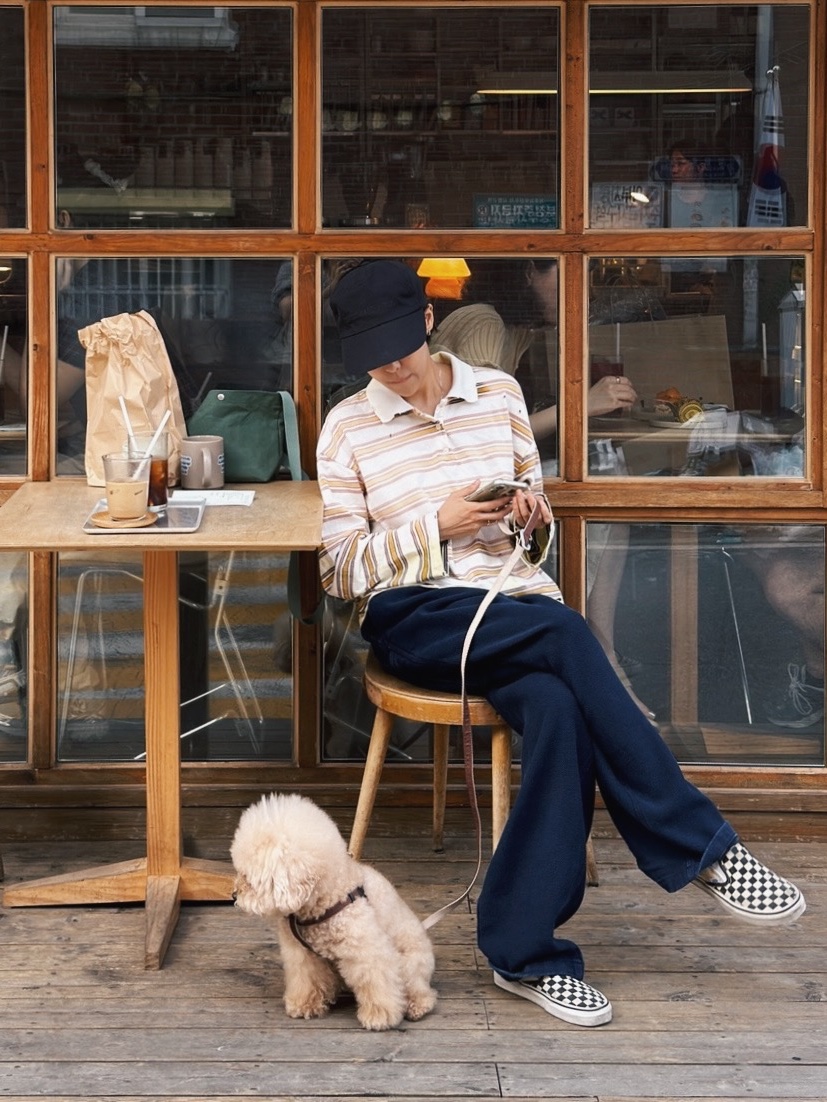 Vans Slip-On Checkerboard 착용 스타일