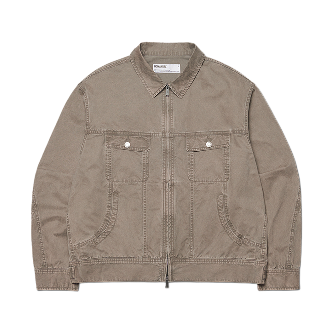 NMWF52JK05WCH NOMANUAL Slash Trucker Jacket Washed Charcoal