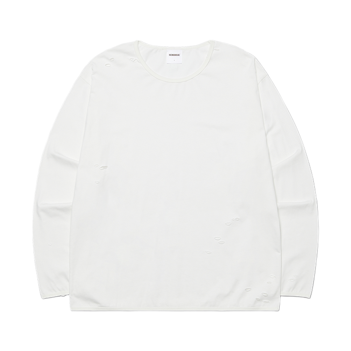 NMWF52LS05WHT NOMANUAL Damaged Long Sleeve Tee White