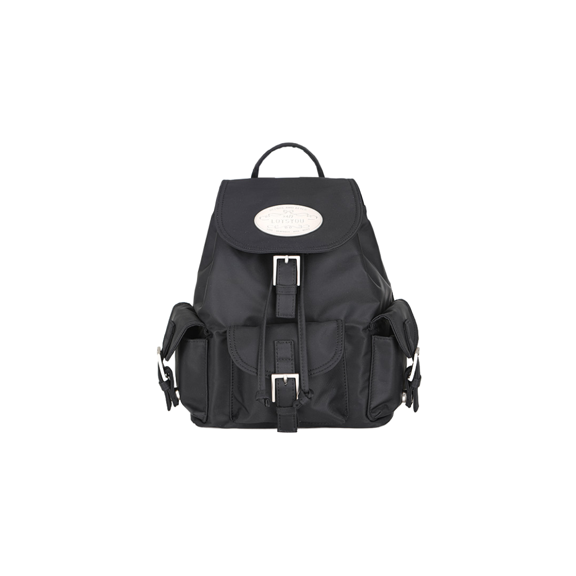 라츠유 노스텔지아 퍼키 백팩 블랙(LOTS YOU Nostalgia Perky Backpack Black)