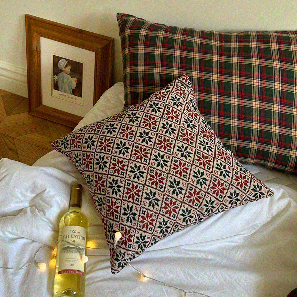무성화 크리스마스 눈꽃 쿠션커버 50x50cm(MUSEONGHWA Christmas Snowflake Cushion Cover 50x50cm) - 2
