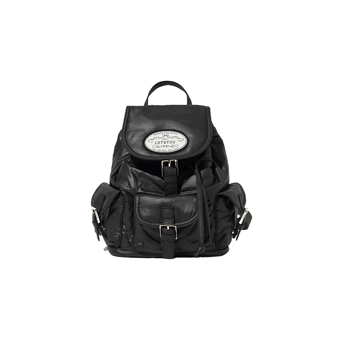 라츠유 노스텔지아 츄비 백팩 블랙(LOTS YOU Nostalgia chubby Backpack Black)