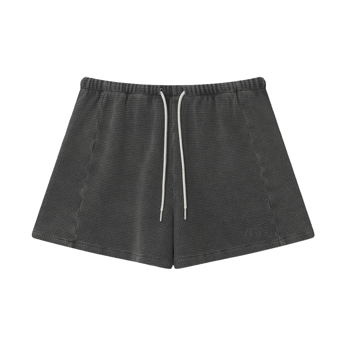 이우트 피그먼트 와플 쇼츠 차콜(EEUT Pigment Waffle Shorts Charcoal)