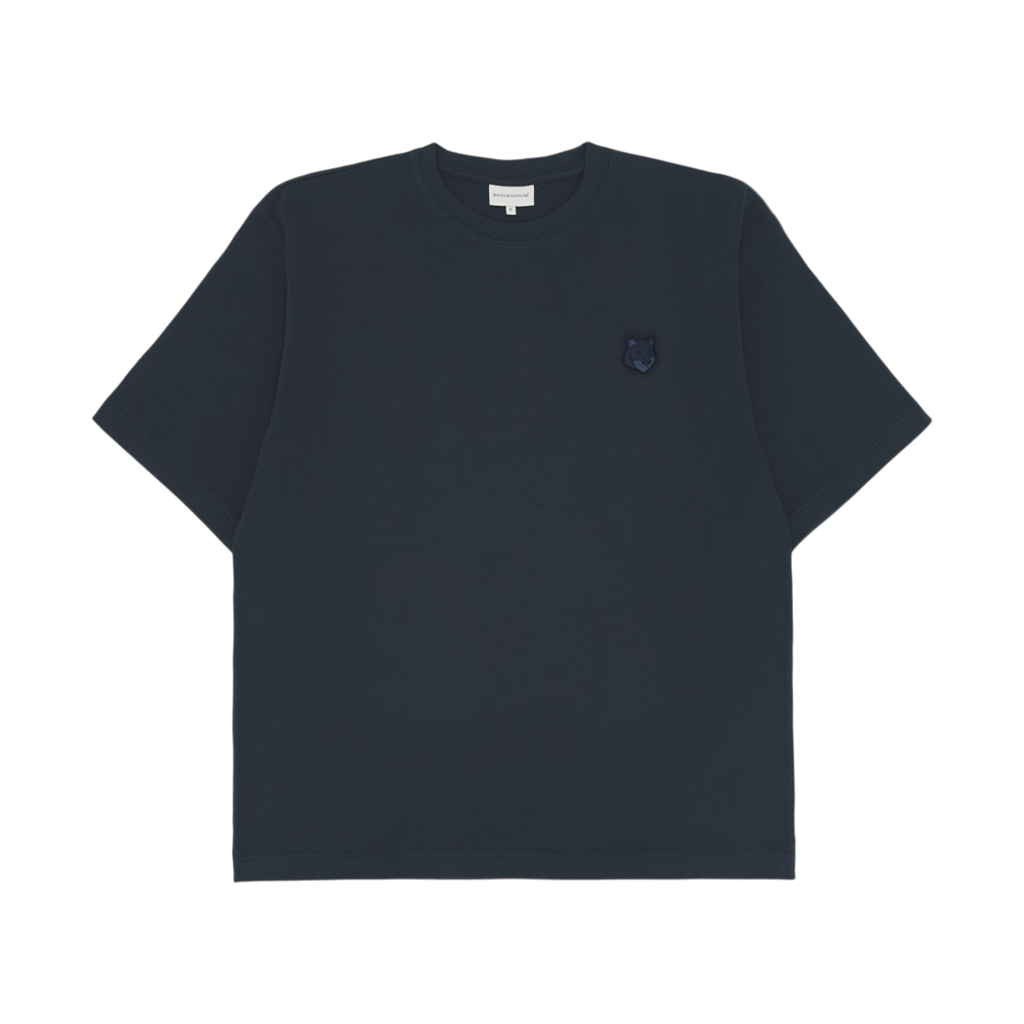 LM00107KJ0119-P492 Maison Kitsune Bold Fox Head Patch Oversize T-Shirt Deep Navy