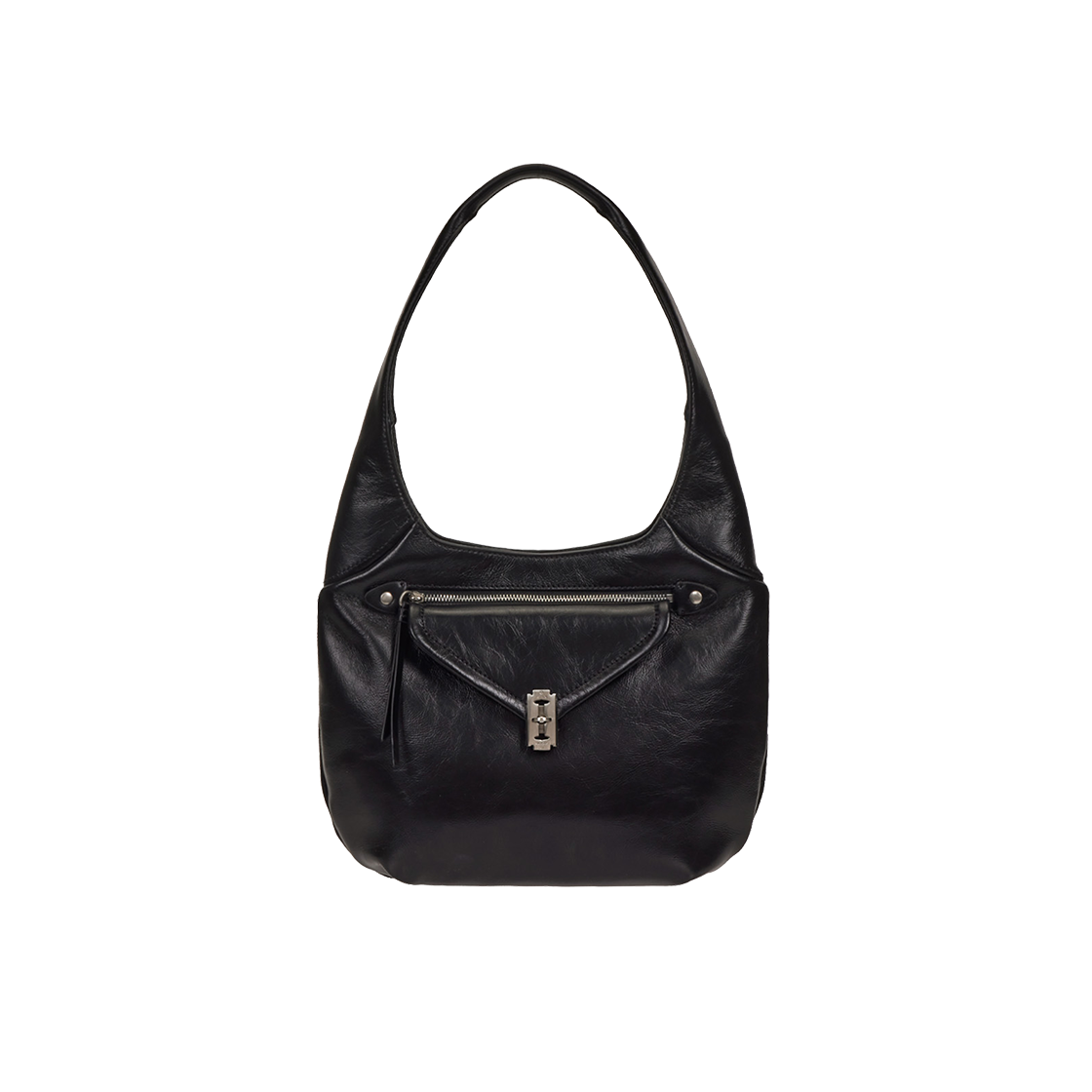 분크 오캄 쉘 빈티지 호보 미듐 블랙(vunque Occam Shell Vintage Hobo M Black) - 2