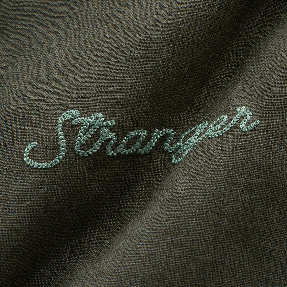 스트레인저 릴렉스 핏 로데오 린넨 포켓 반팔 셔츠 카키(Stranger Relax Fit Rodeo Linen Pocket HS Shirt (Khaki)) - 5