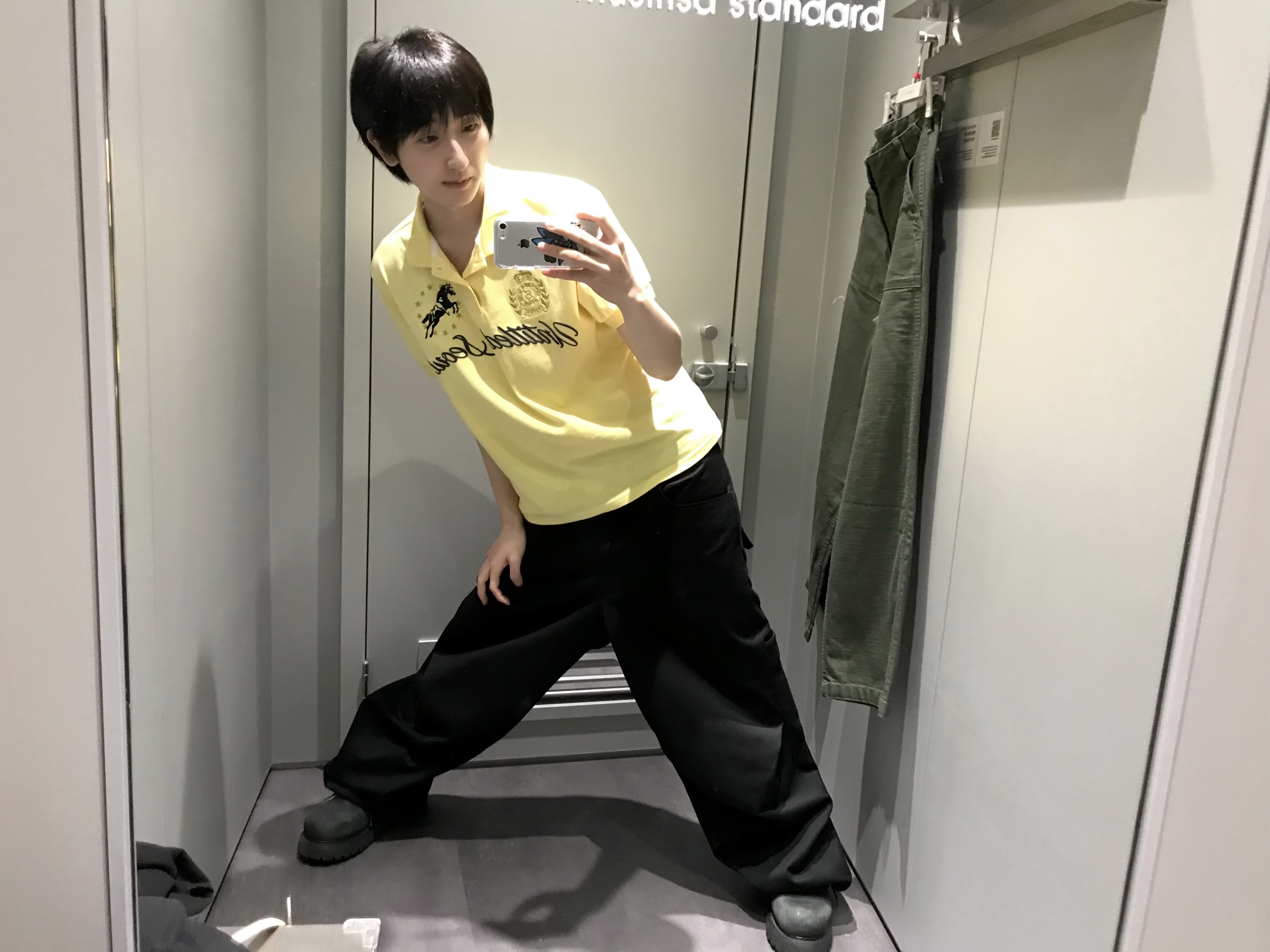 Kamien x KOIN SEOUL 247 All Day Slacks Black, Kamien x KOIN SEOUL 247 All Day Slacks Black 착용 스타일 - 2