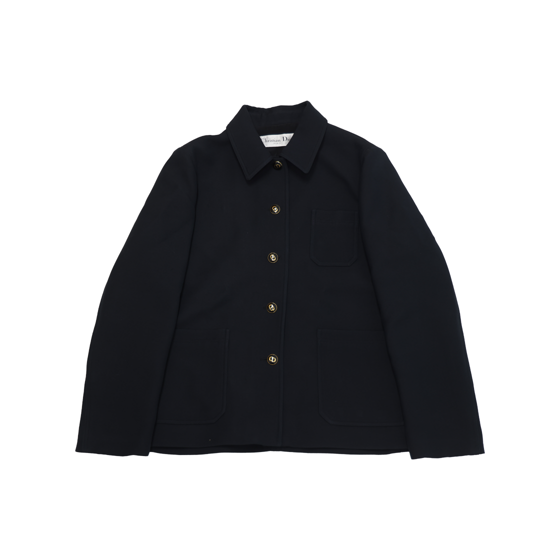 ITFO5HEJWGL5 Dior Caro Jacket Dark Navy Wool Silk