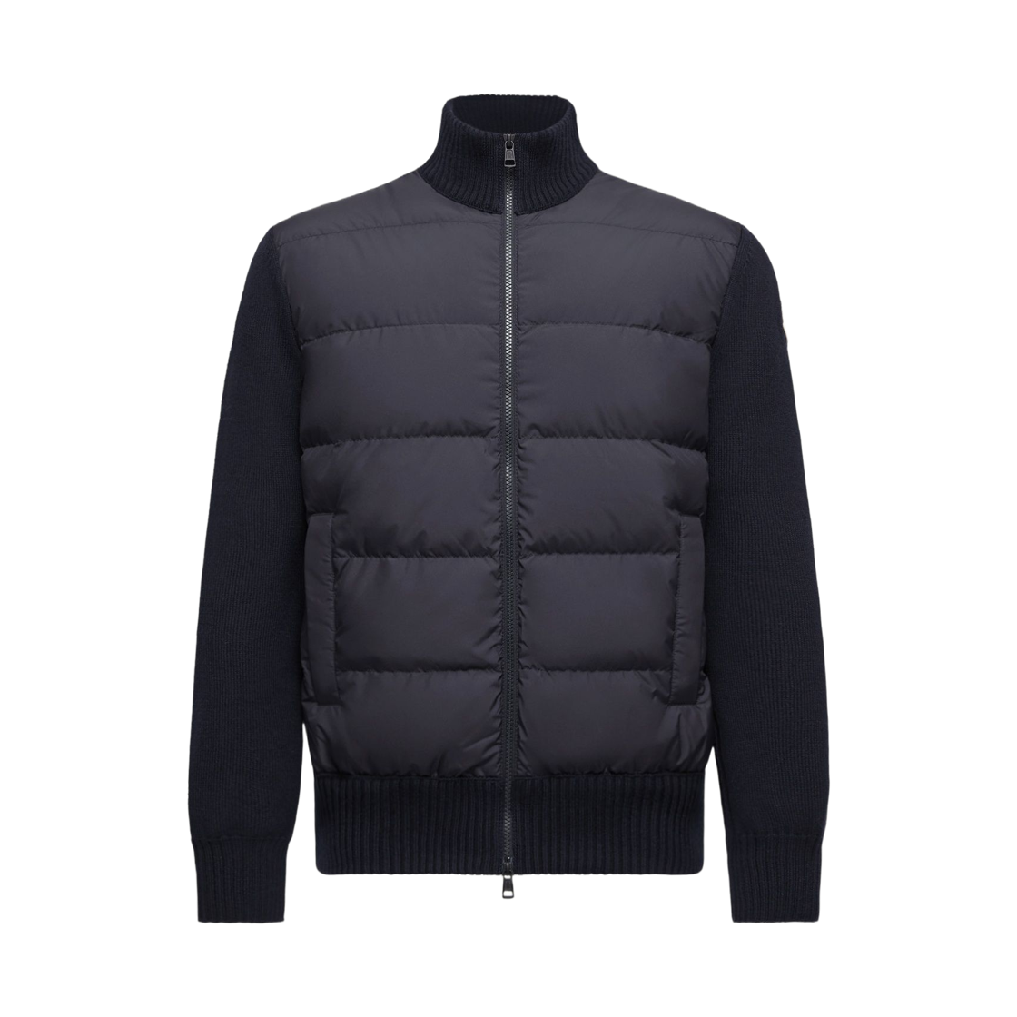L2-091-9B00027-M1131-778 Moncler Padded Wool Zip-Up Cardigan Navy Blue - 26FW