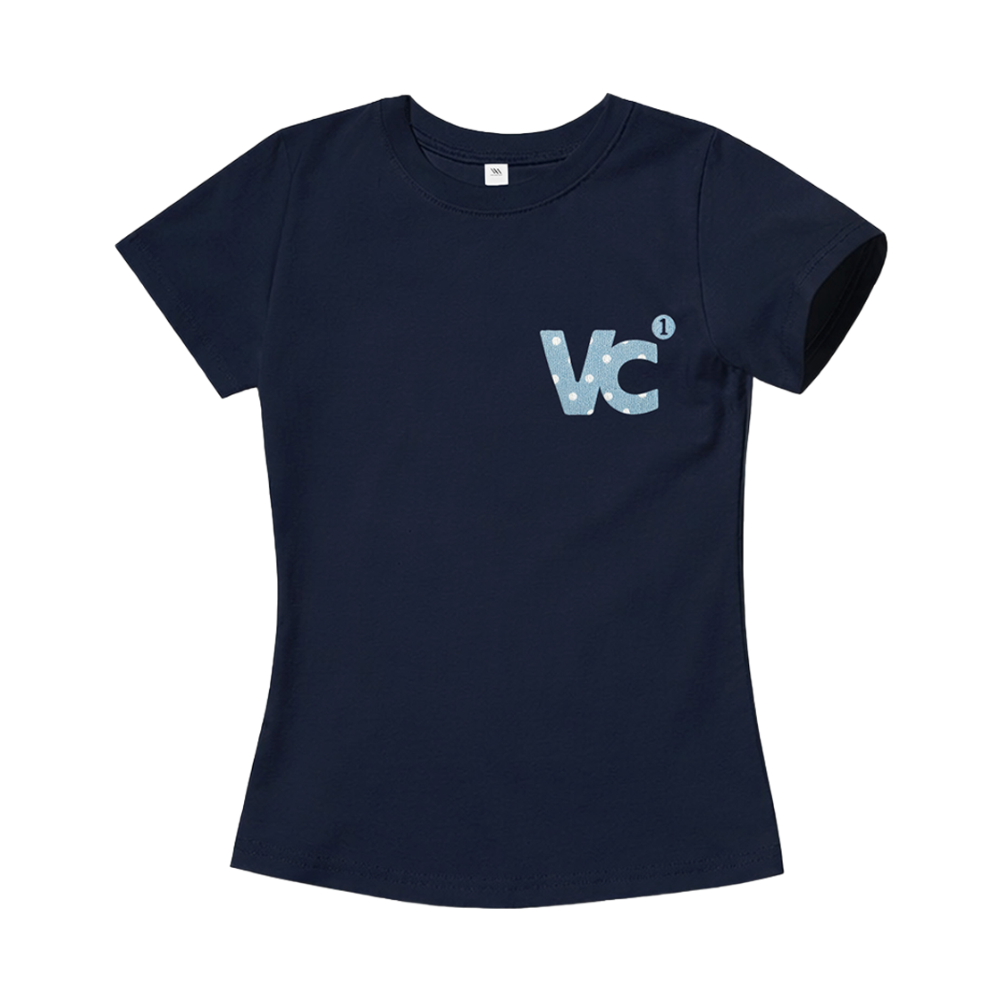 벤힛 VC 시그니처 자수 슬림 반팔티 도트 네이비(venhit VC Signature Embroidered Slim Fit Short Sleeve T-Shirt Dot Navy)