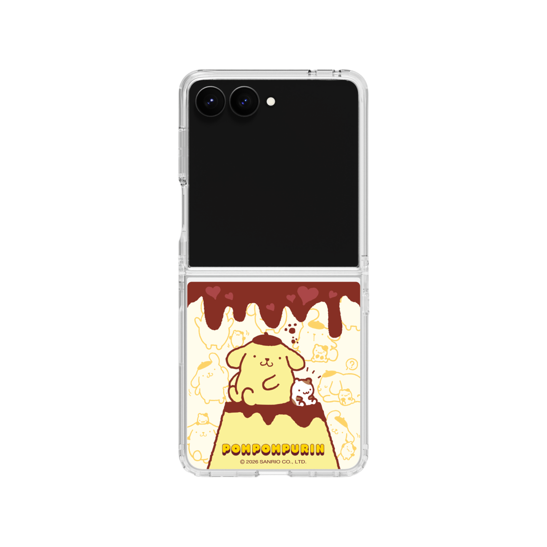 에스엘비에스 폼폼푸린 푸딩 클리어 마그넷 케이스 for Galaxy Z Flip7 Flip8(POMPOMPURIN Pudding Clear Magnet Case for Galaxy Z Flip7) - 1