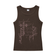 venhit Reliquary Ribbed Sleeveless Brown