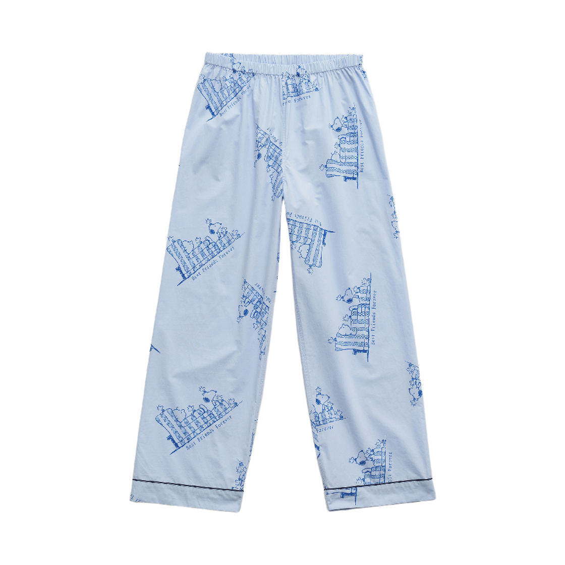 파르벵 x 피너츠 베스트 프렌즈 포에버 파자마 세트_파우더 블루(FARVEN x PEANUTS Best Friends Forever Pajama Set_Powder Blue) - 2