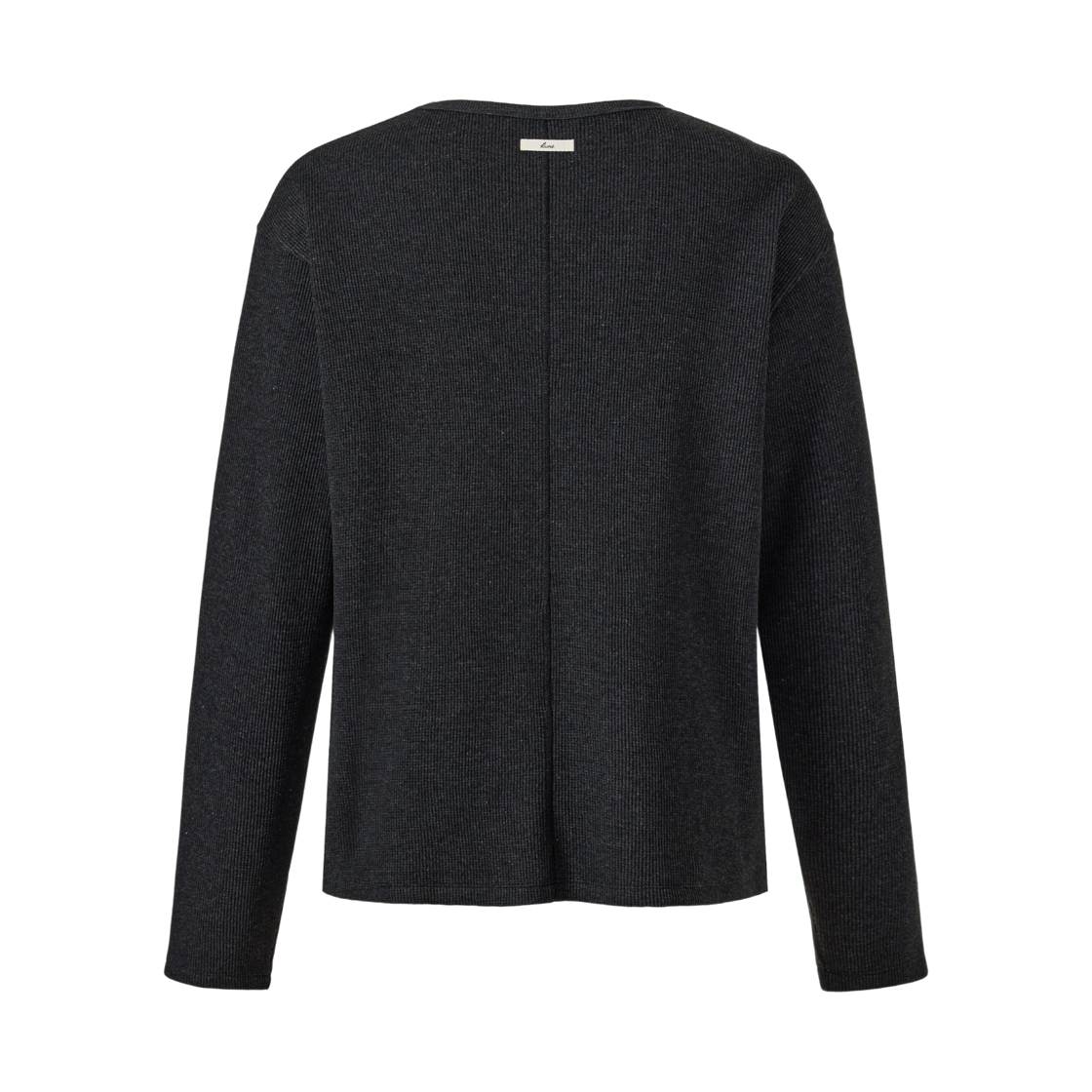 쿠메 와플 저지 롱 슬리브 티셔츠 차콜(KUME Waffle Jersey Long Sleeves T-Shirt - Charcoal) - 2
