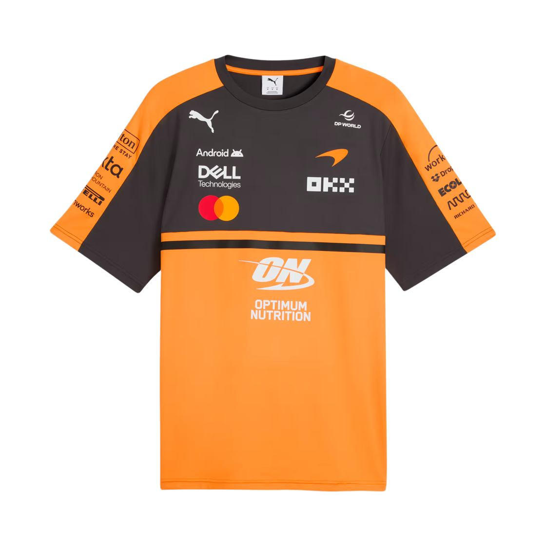 맥라렌 x 푸마 마스터카드 F1 팀 레플리카 티셔츠 파파야(McLaren x Puma Mastercard F1 Team Replica T-Shirt Papaya)