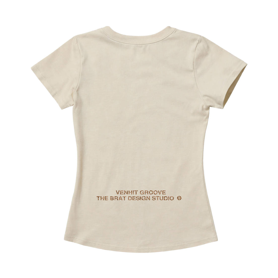 벤힛 VC 시그니처 자수 슬림 반팔티 LPD 크림(venhit VC Signature Embroidered Slim Fit Short Sleeve T-Shirt LPD Cream) - 2