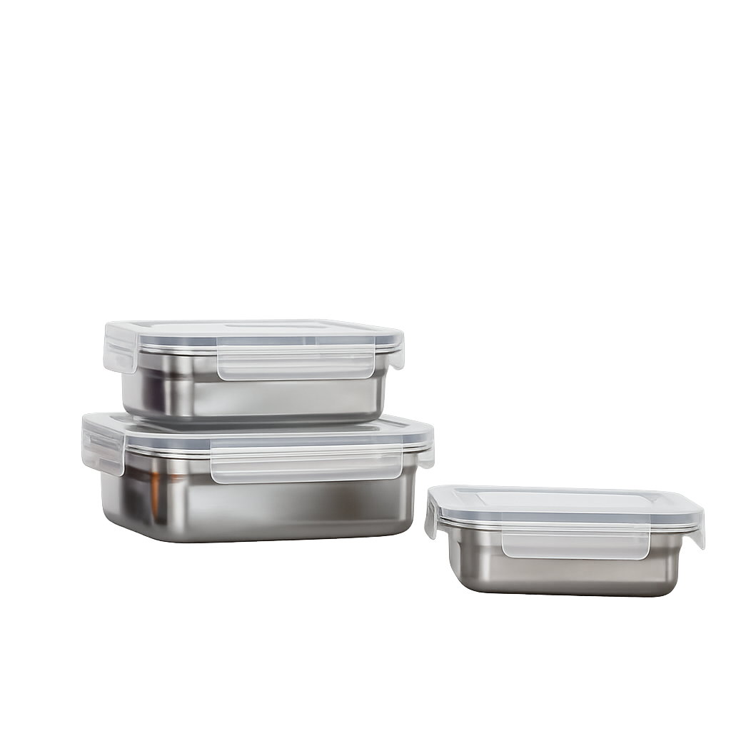 ROSSI057 Rossi Range‑Stainless Airtight Container 3‑Piece Set No.1