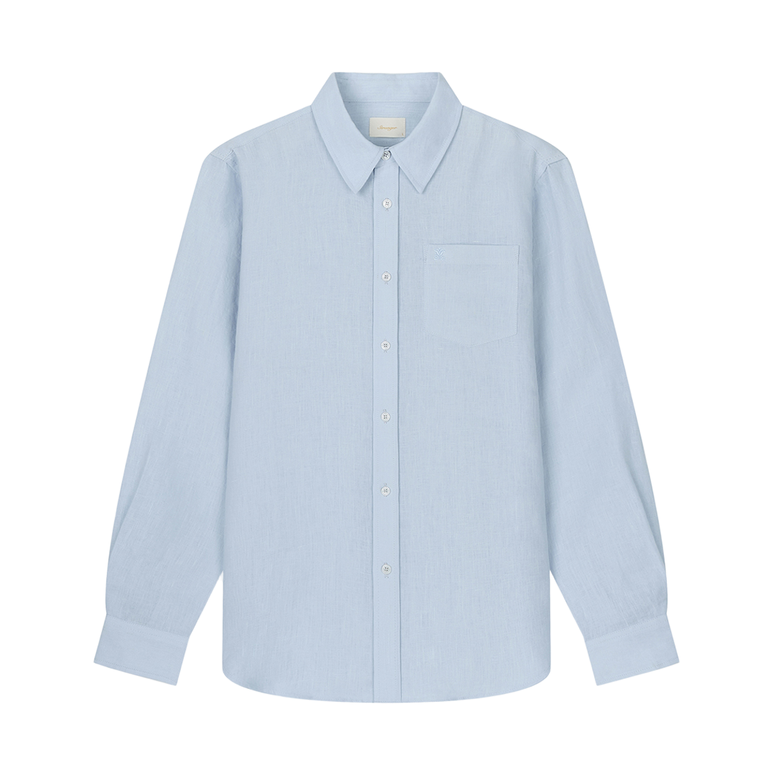 스트레인저 레귤러 핏 플레인 린넨 셔츠 스카이 블루(Stranger Regular Fit Plain Linen Shirt (Sky Blue))