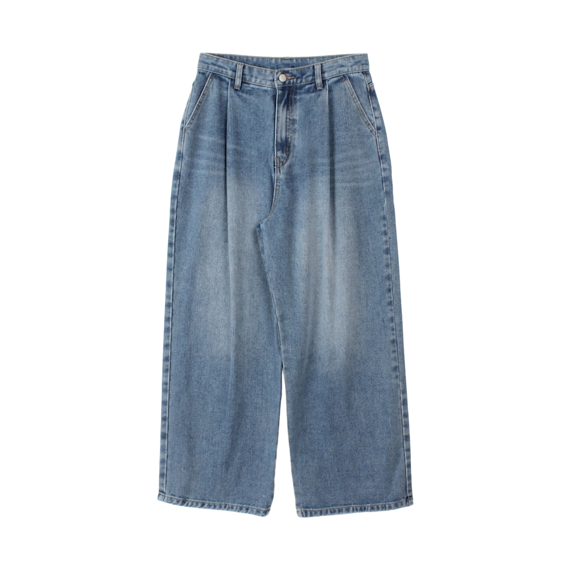 GW3927-블루 GCLIP Highlight Worthing Pin-Tuck Ballon Wide Jeans Blue