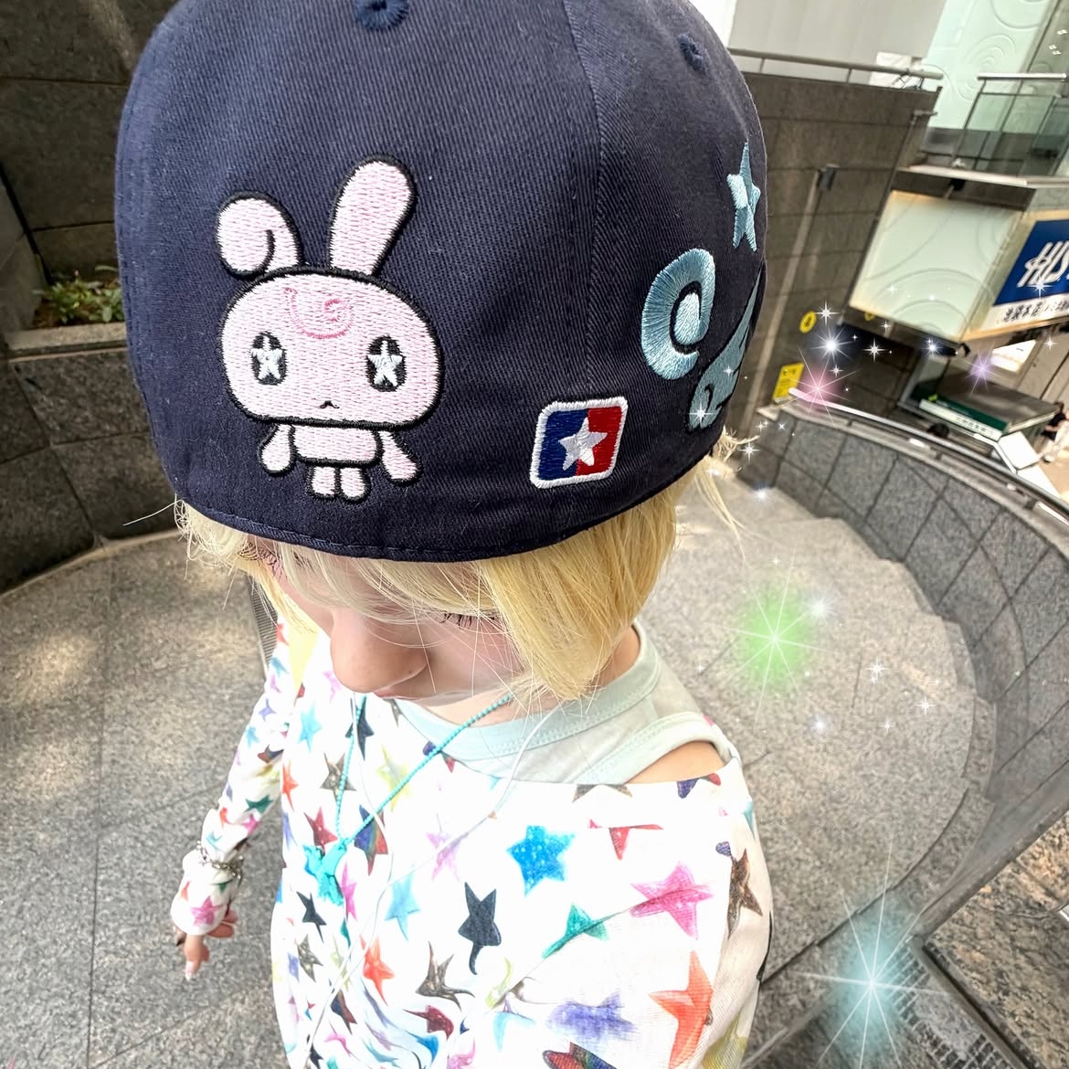 venhit ECA Rabbit Star Cap 착용 스타일 - 3