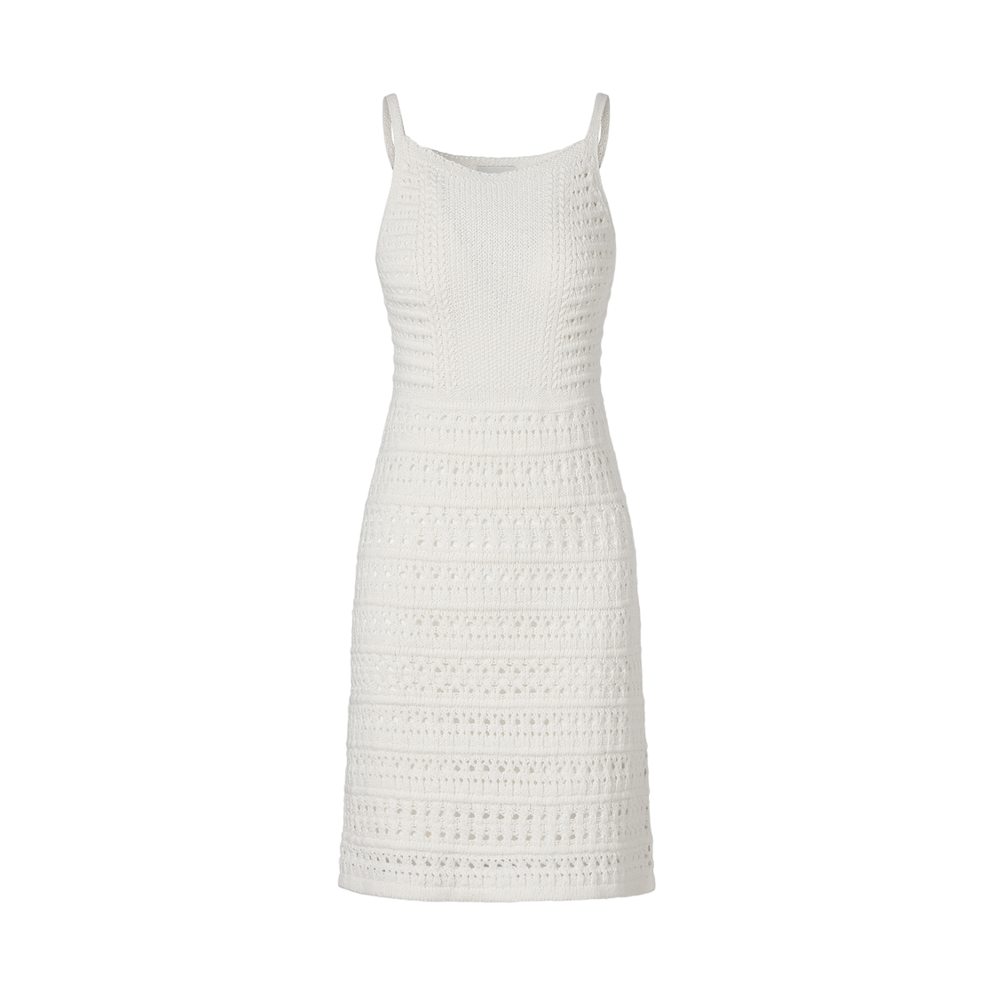 (W) 쿠메 크로셰 미니 드레스 화이트((W) KUME Crochet Mini Dress - White) - 1