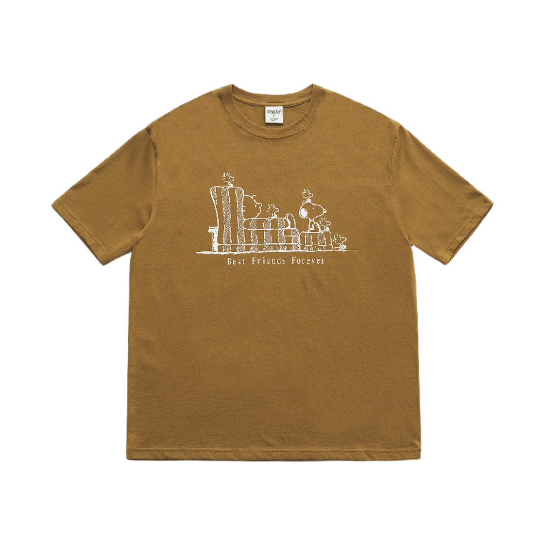 파르벵 x 피너츠 베스트 프렌즈 포에버 티셔츠_캬라멜 브라운(FARVEN x PEANUTS Best Friends Forever T-Shirt_Caramel Brown) - 1