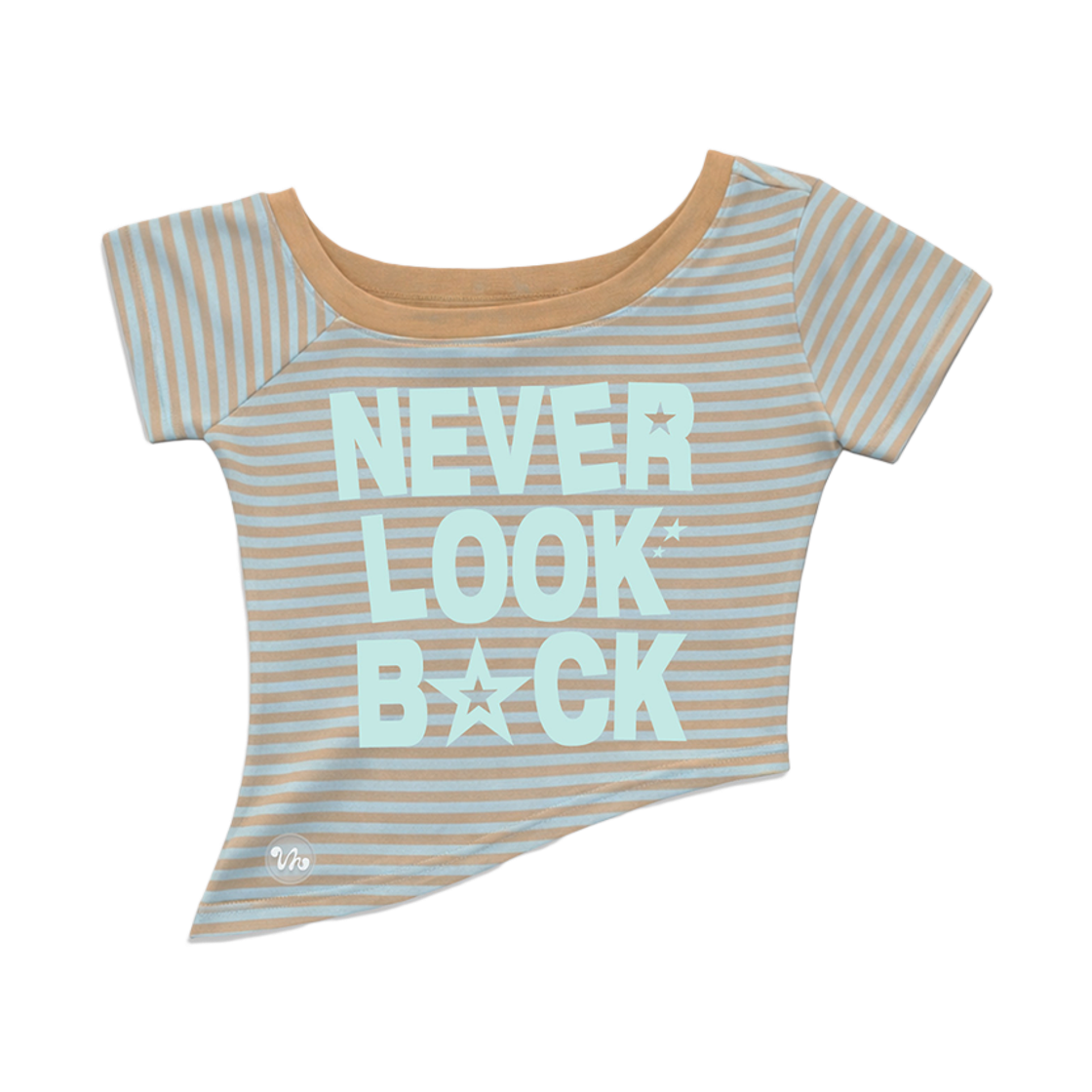 벤힛 NLB 오프숄더 스트라이프 반팔티 민트(venhit NLB Striped One Shoulder Slim Fit Short Sleeved T_Shirt Mint)