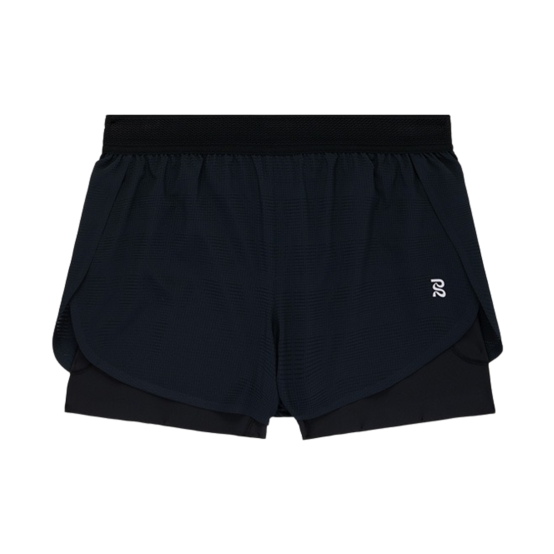 (W) 밴딧 러닝 쿨그리드 투인원 런 쇼츠 블랙((W) Bandit Running Coolgrid 2-in-1 Run Shorts Black)