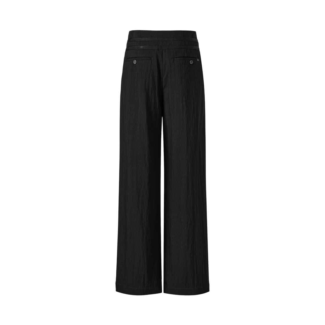 (W) 쿠메 핀턱 썸머 와이드 팬츠 블랙((W) KUME Pintucked Summer Wide Pants - Black) - 2