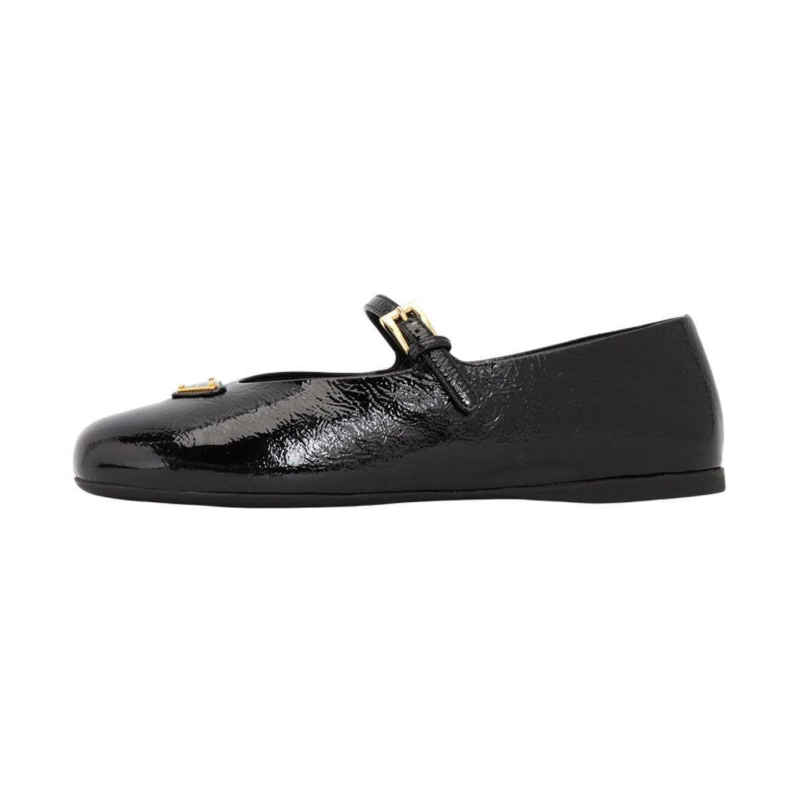 [17% 쿠폰] (W) 프라다 나플락 페이턴트 레더 발레리나 블랙([17% 쿠폰] (W) Prada Naplak Patent Leather Ballerinas Black) - 4