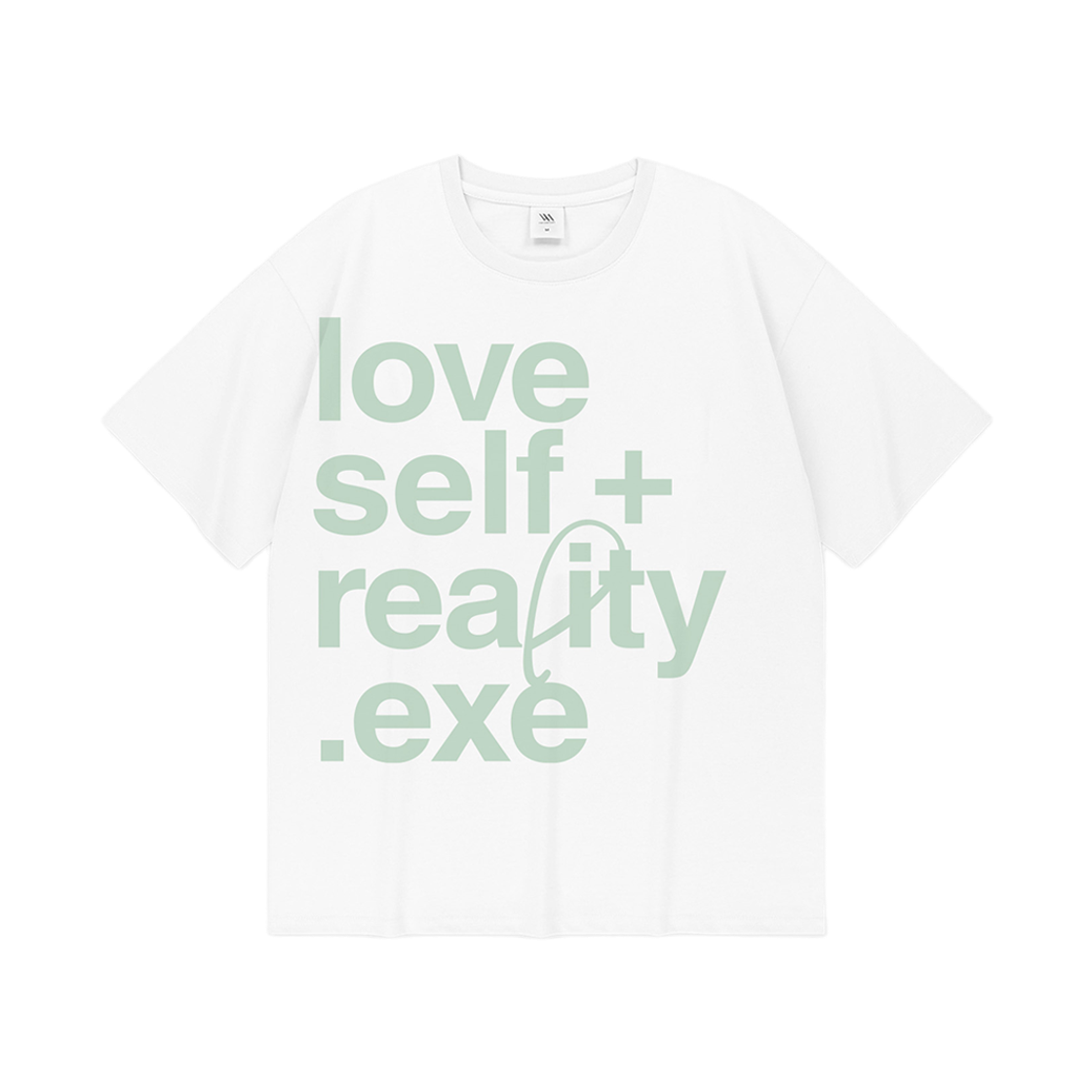 102434-0001 venhit Love Self Over Fit Short Sleeved T-shirt White