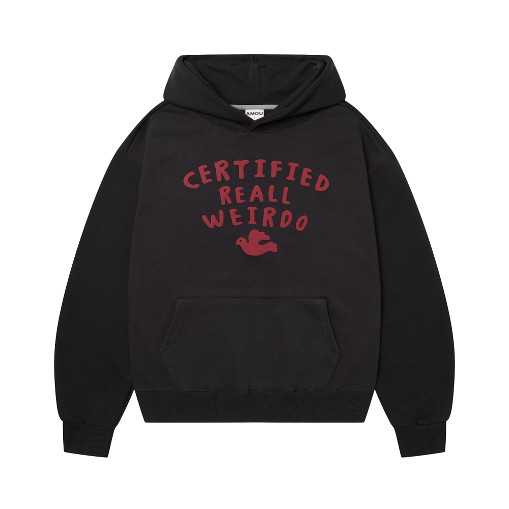 아모우 윌도 후디 차콜 그레이(AMOU Weirdo Hoodie Chacoal Gray)