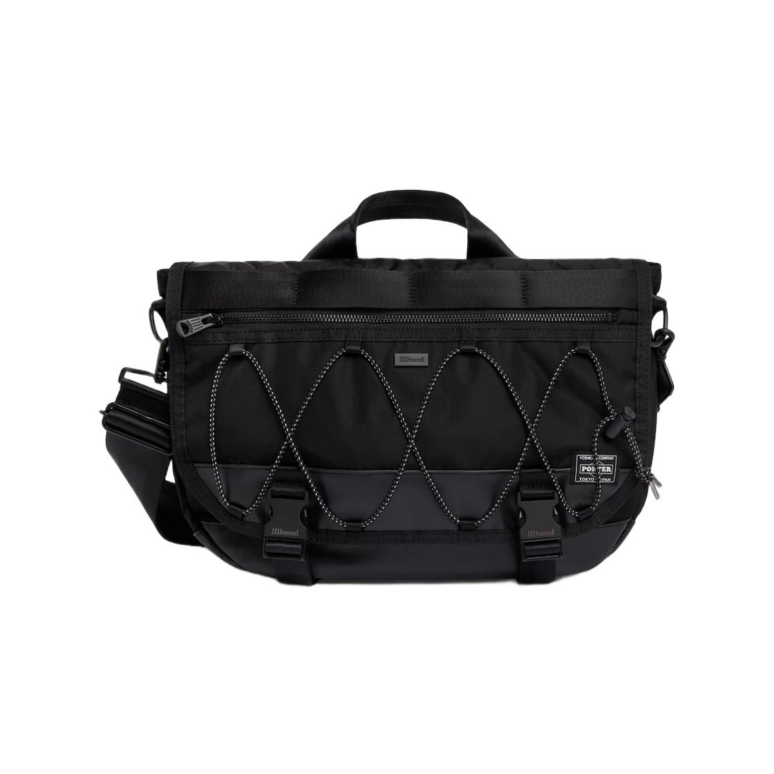 포터 x JJJ자운드 나일론 메신저백 블랙(Porter x JJJJound Nylon Messenger Bag Black) - 1