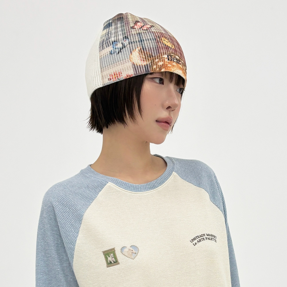 언스테디마켓 디어 패치워크 비니(UnsteadyMarket Dear Patchwork Beanie) - 2