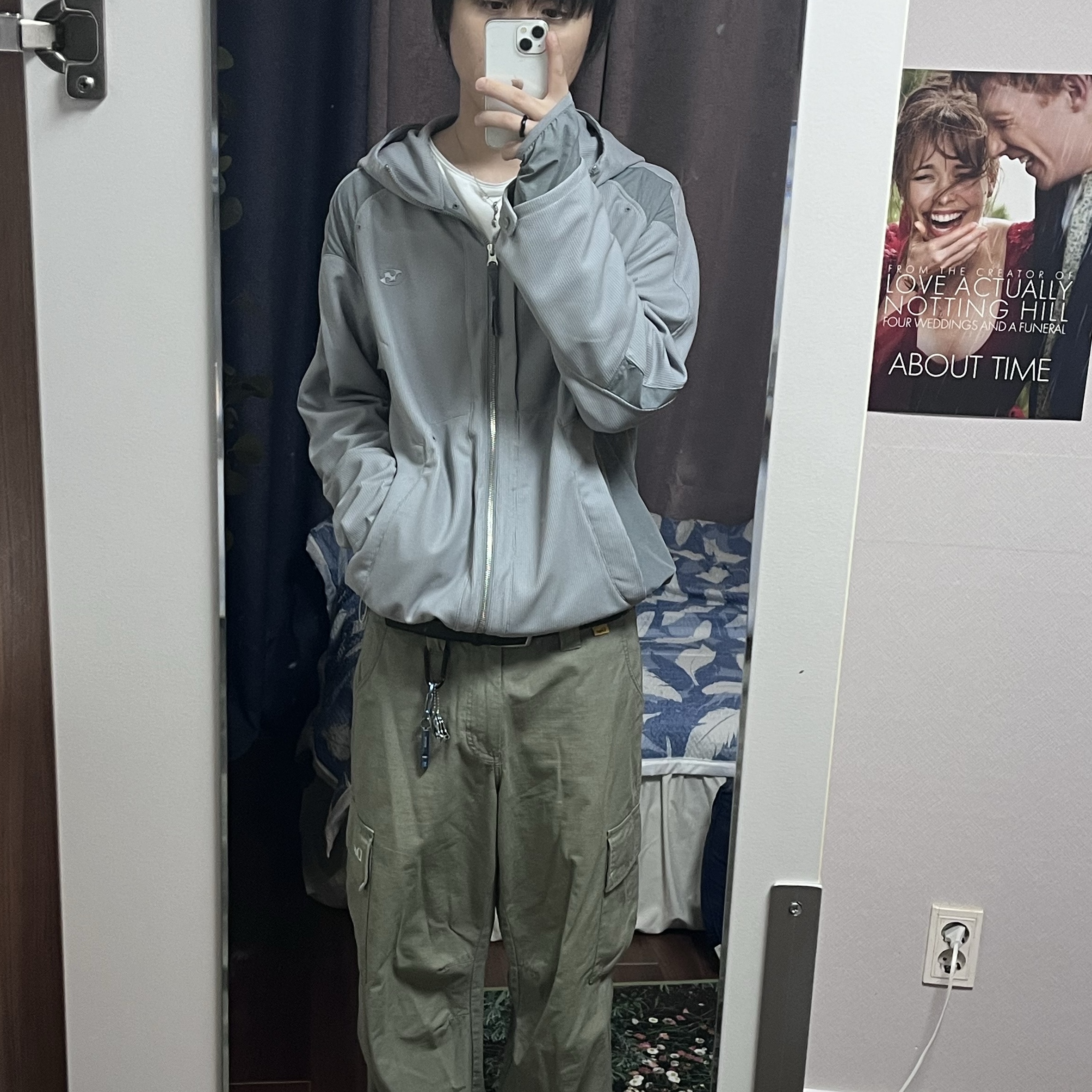 Sansan Gear Dual-Shade Jacket Grey_26SS 착용 스타일 - 2