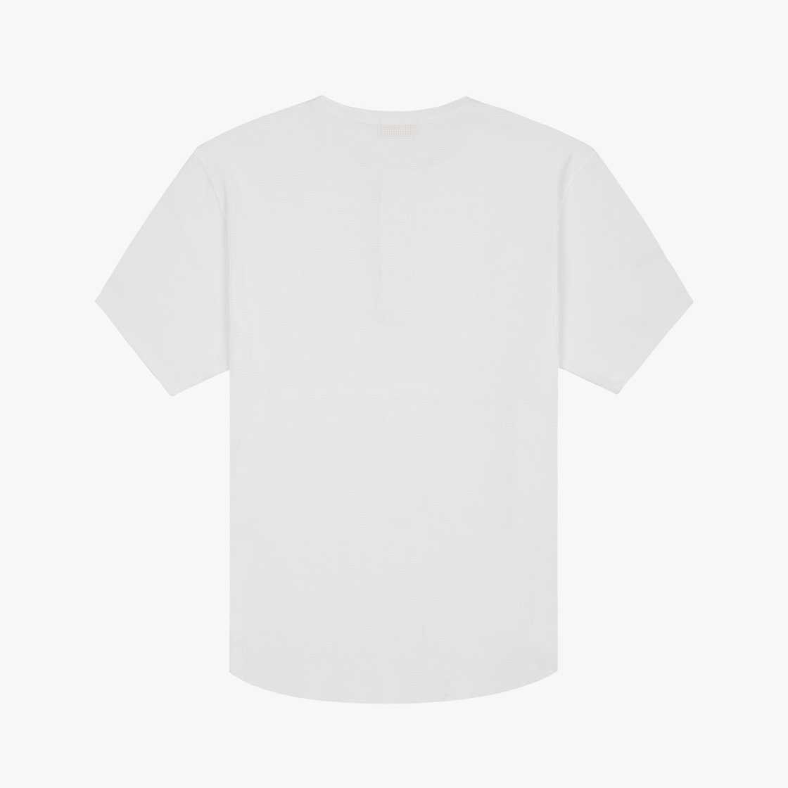 스트레인저 릴렉스 핏 와플 코튼 헨리넥 티셔츠 화이트(Stranger Relaxed Fit Waffle Cotton Henley Neck T-Shirt (White)) - 2
