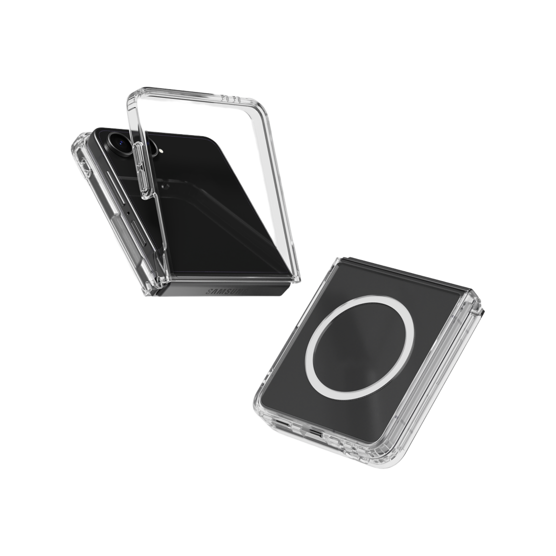 에스엘비에스 모노라인 클리어 마그넷 케이스 for Galaxy Z Flip7 Flip8(SLBS Monoline Clear Magnet Case for Galaxy Z Flip7) - 4