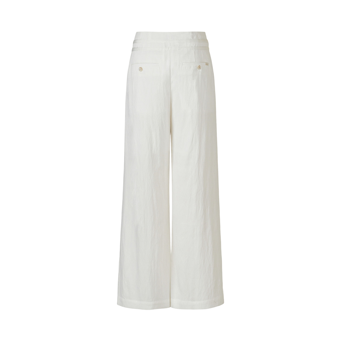 (W) 쿠메 핀턱 썸머 와이드 팬츠 화이트((W) KUME Pintucked Summer Wide Pants - White) - 2