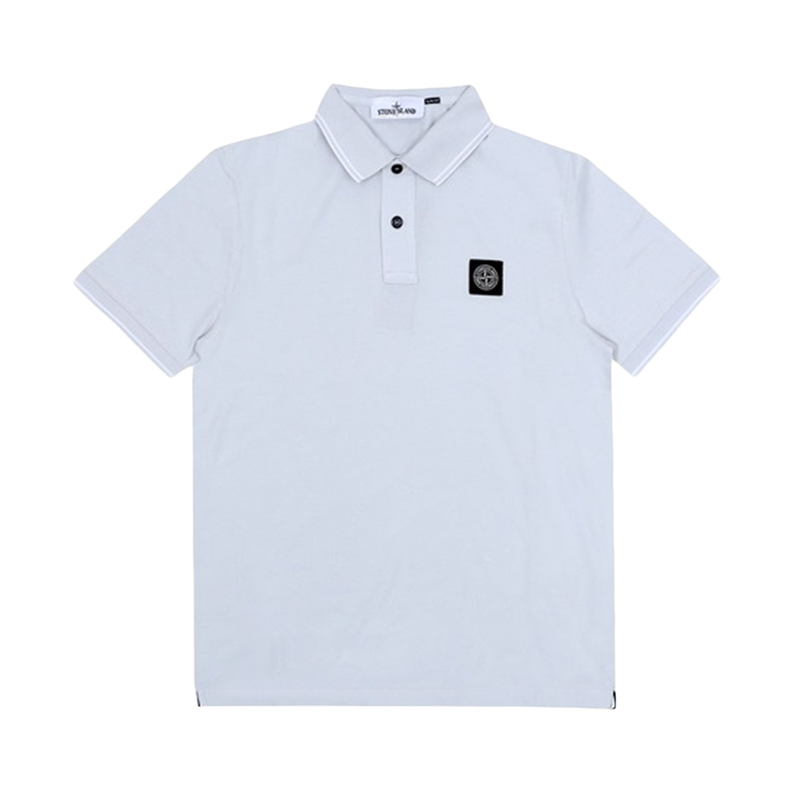 L1S1522000-10S0018-V0041 Stone Island 2200010 Organic Cotton Pique with Stretch Slim-Fit Short-Sleeve Polo with Compass Patch Blue - 26SS
