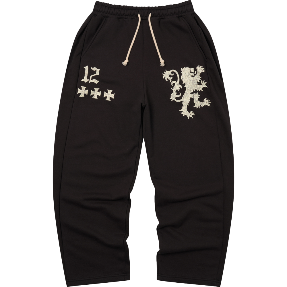 아모우 라이언 스웻 팬츠 블랙(AMOU Lion Sweat Pants Black)
