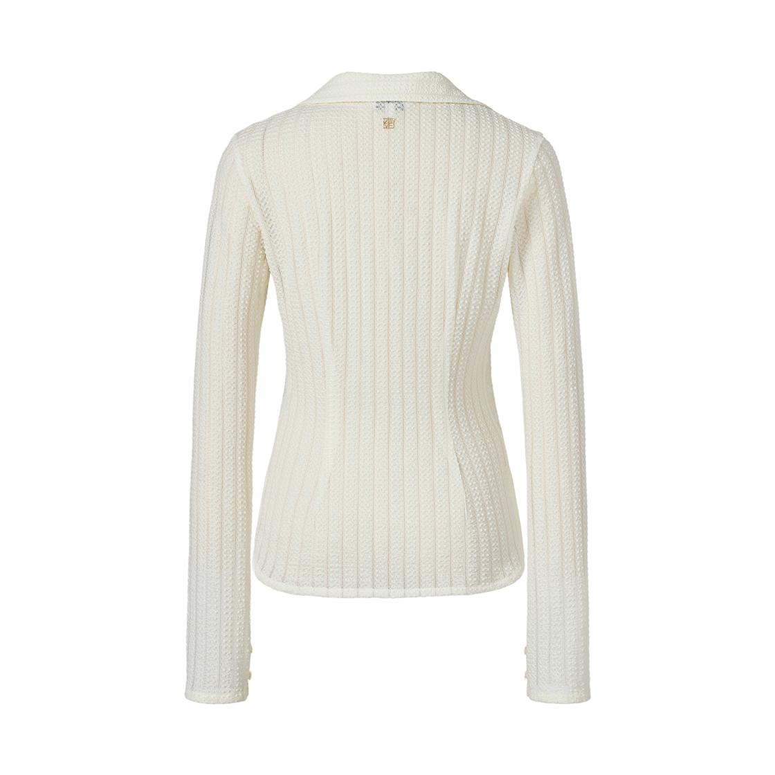 (W) 쿠메 레이스 카라 롱 슬리브 블라우스 아이보리((W) KUME Lace Collared Long Sleeve Blouse  - Ivory) - 2